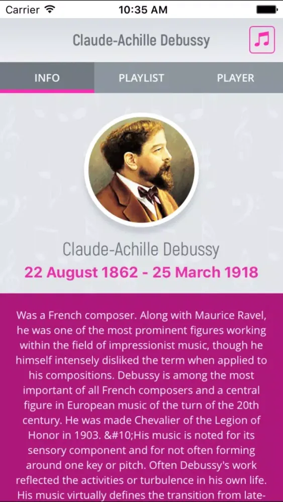 Claude Debussy - Classical Music Full Screenshots