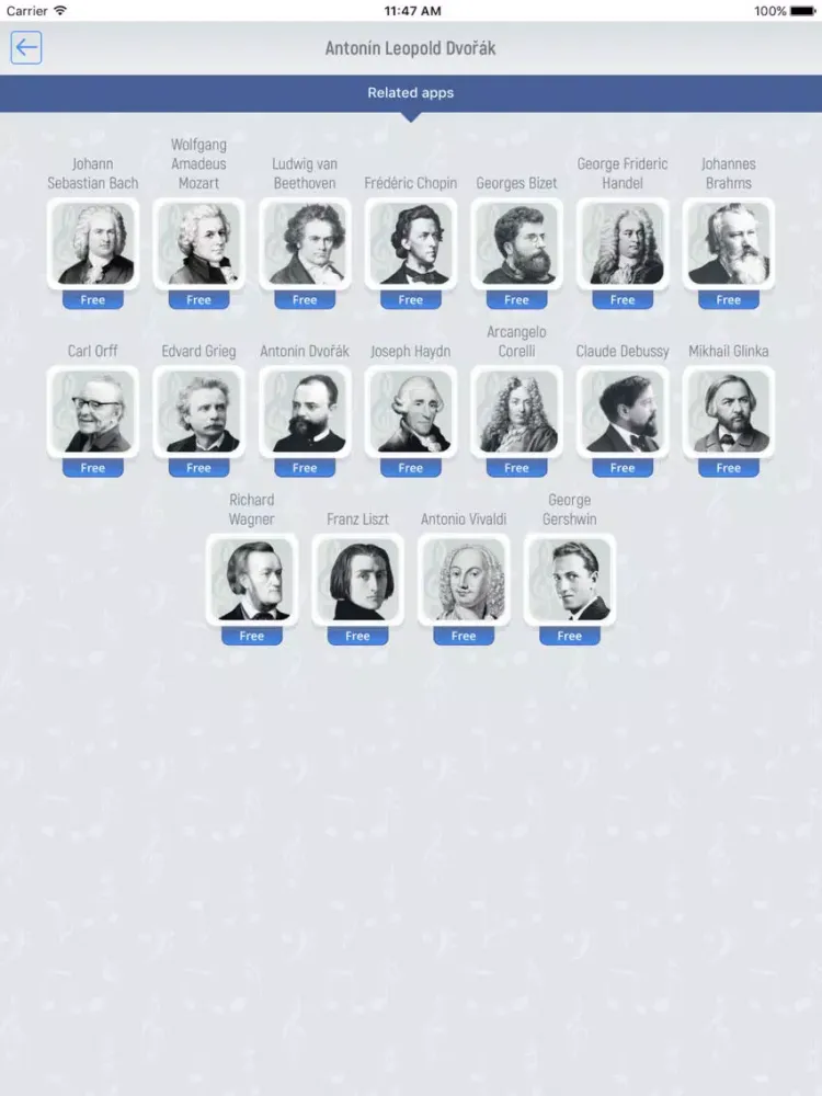 Antonin Dvorak - Classical Music iPad  スクリーンショット