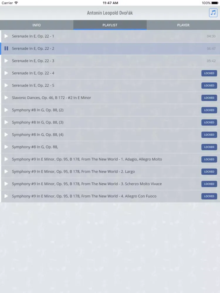 Antonin Dvorak - Classical Music iPad  スクリーンショット
