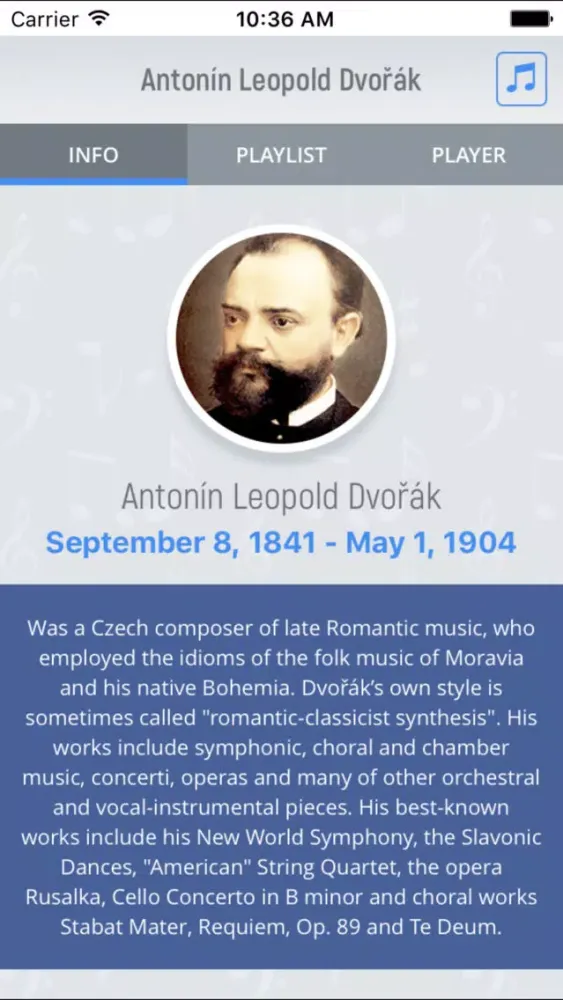 Antonin Dvorak - Classical Music スクリーンショット