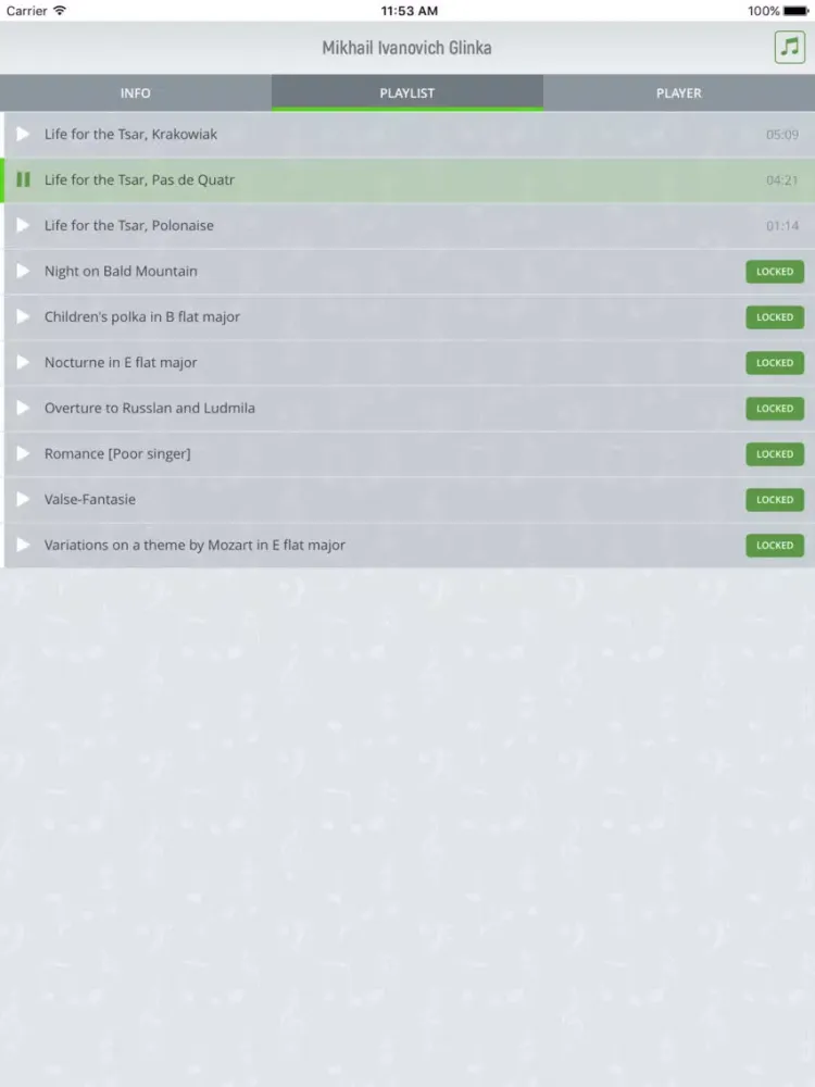 Capturas de pantalla de Mikhail Glinka - Classical Music iPad 