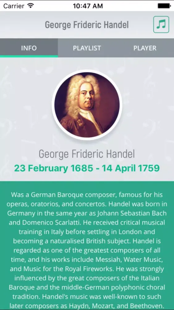 George Handel - Classical Music স্ক্রিনশট