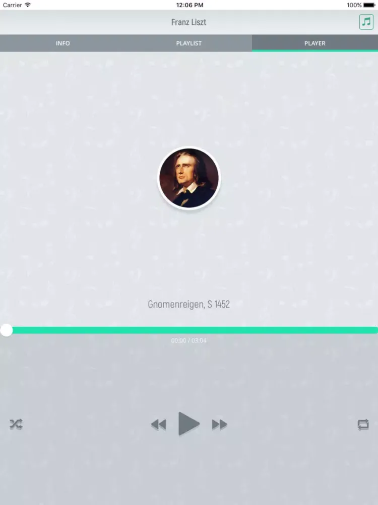 Franz Liszt - Classical Music iPad  Screenshots