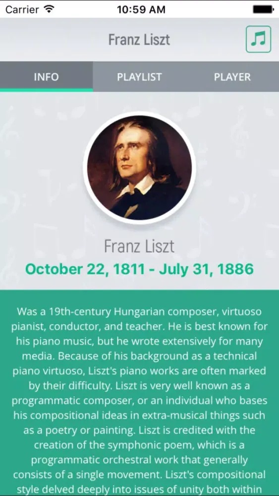 Franz Liszt - Classical Music Screenshots