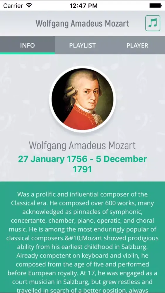 Wolfgang Mozart - Classical Music Full Screenshots