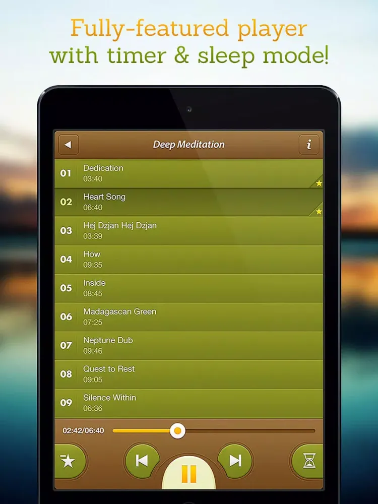 Скриншоты Yoga Music iPad 