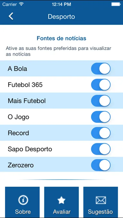 Notícias de Desporto Ekran Görüntüleri