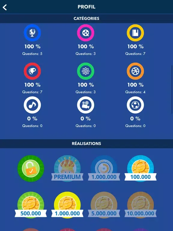 Quiz Culture Générale Français iPad 应用截图
