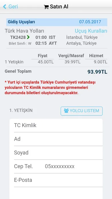Uçak Bileti Hesaplı Bilet Al應用截圖