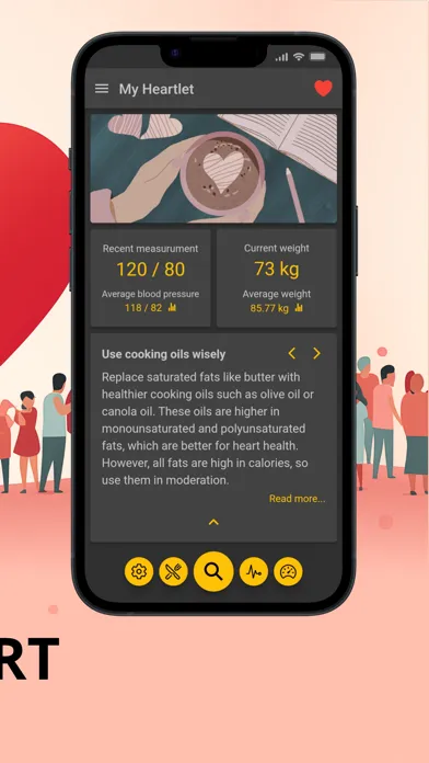 Capturas de tela do My Heartlet: BP & Cholesterol
