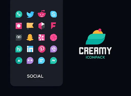 Screenshot di Creamy Icon pack