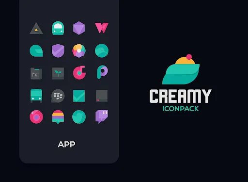 Screenshot di Creamy Icon pack