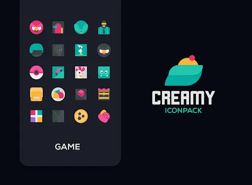 Screenshot di Creamy Icon pack