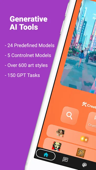 Creata AI Art & Chat سکرین شاٹس