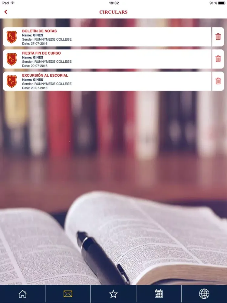 Capturas de pantalla de Runnymede College iPad 