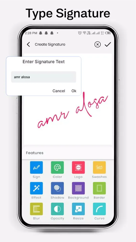 Create a Signature, Text Sign स्क्रीनशॉट