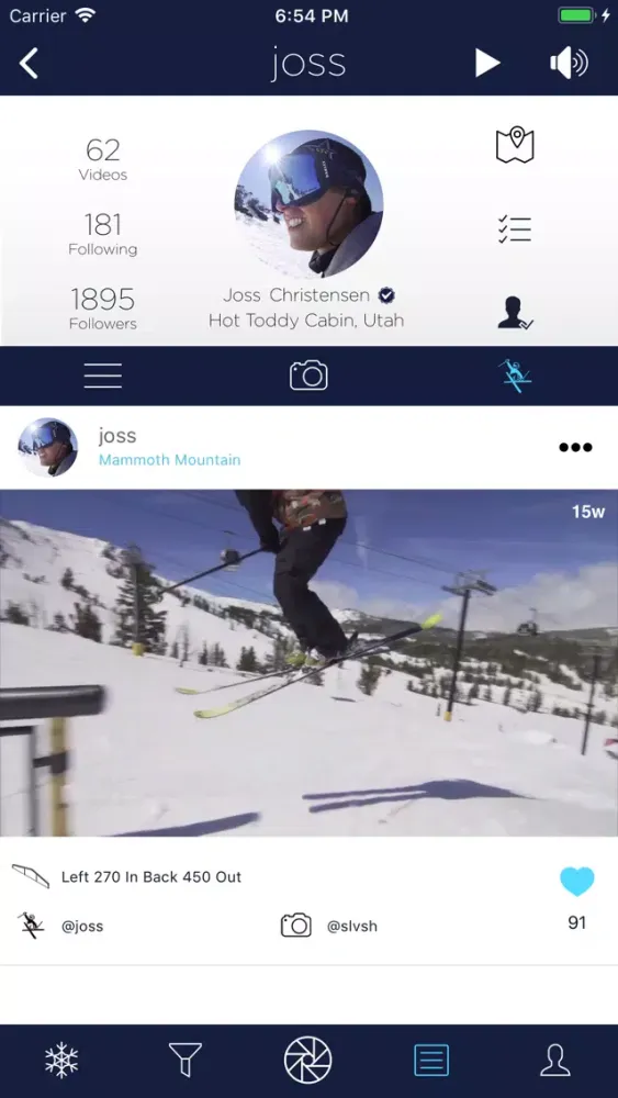 Скриншоты Slapp - A Mobile Ski Community