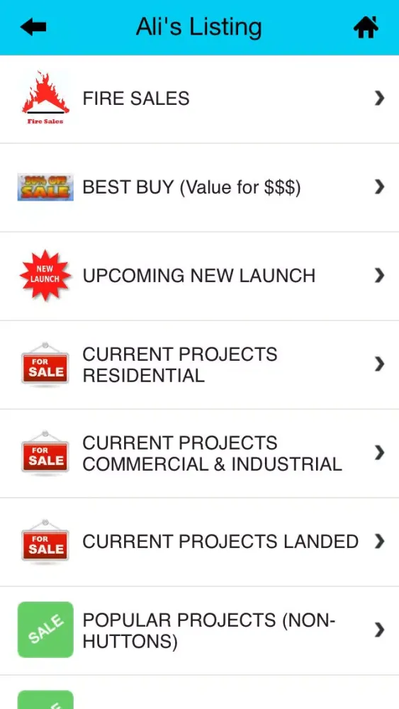 Ảnh chụp màn hình của Alibaba Property