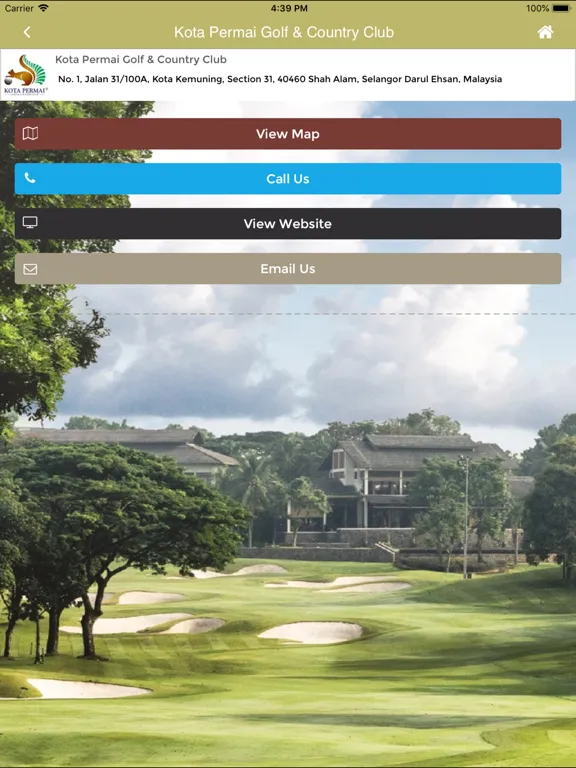 Kota Permai Golf&Country Club iPad  Screenshots