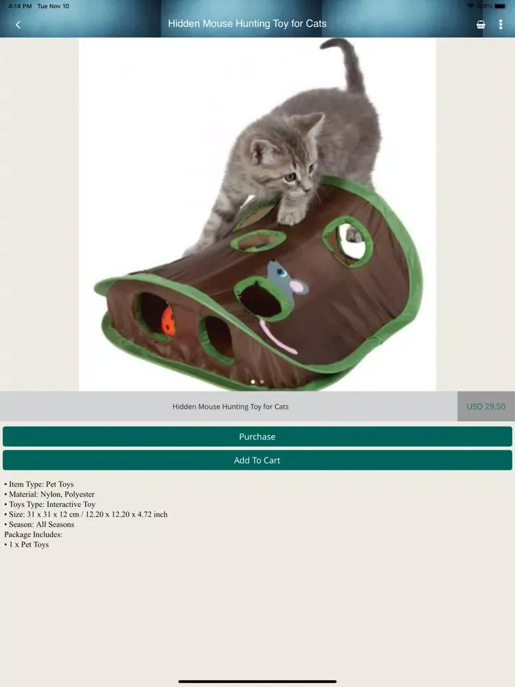 Ollie Cat Shop iPad  Screenshots