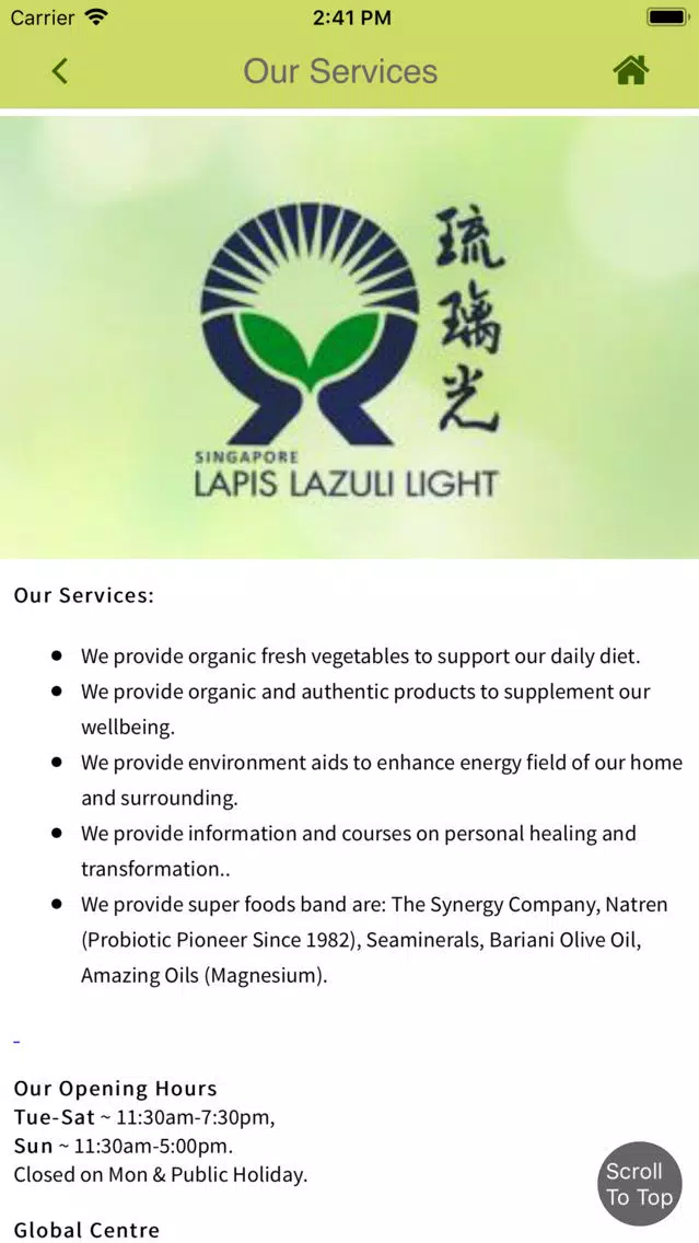 Tangkapan skrin Lapis Lazuli Light