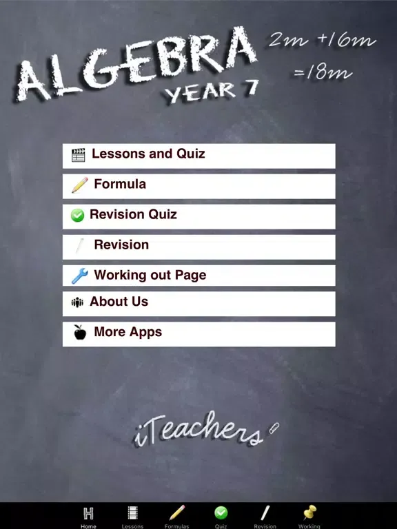 Algebra Year 7 Maths iPad  スクリーンショット