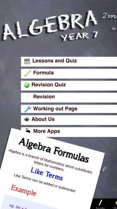 Algebra Year 7 Maths スクリーンショット