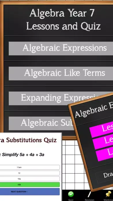 Algebra Year 7 Maths スクリーンショット