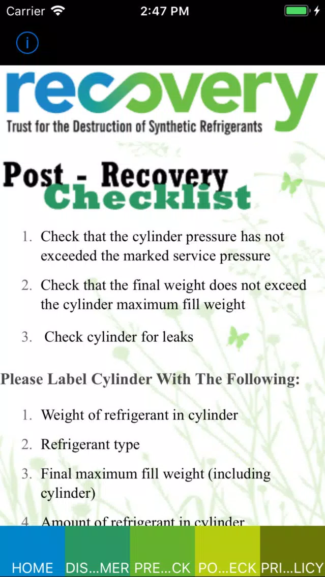 Refrigerant Recovery स्क्रीनशॉट
