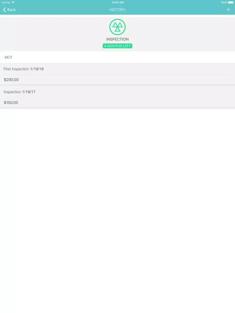 My Garage Tracker iPad  Screenshots
