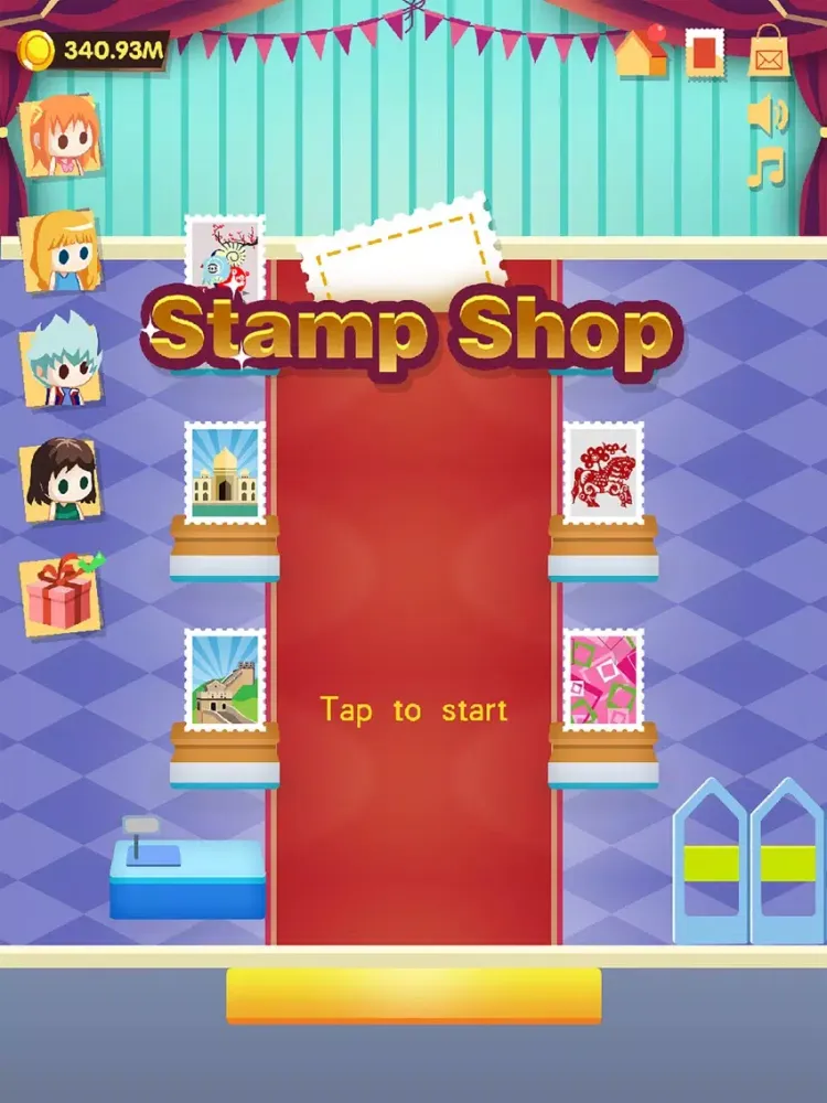 Tangkapan skrin Stamp Shop iPad 
