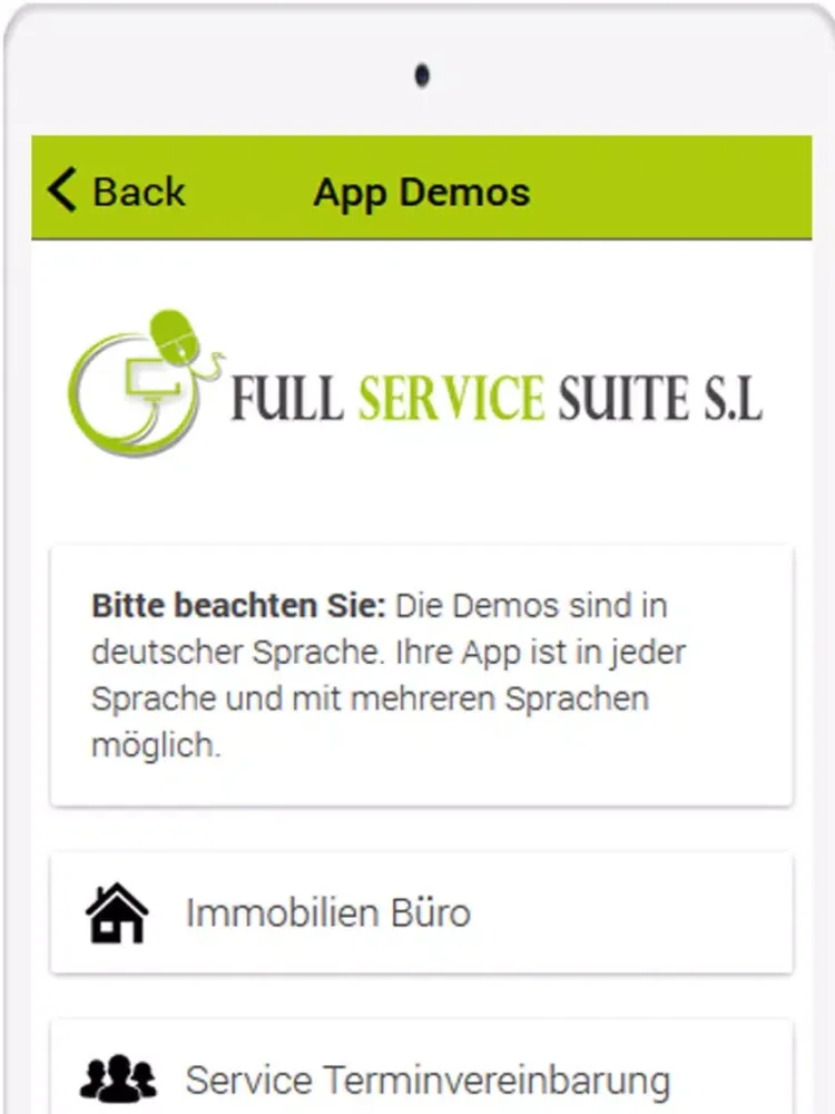 ภาพหน้าจอของ Full Service Suite S.L iPad 