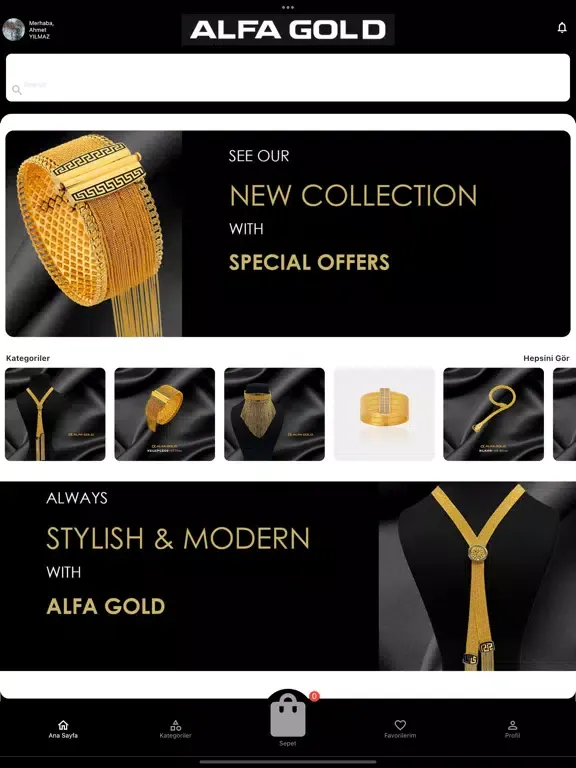 Ảnh chụp màn hình của Alfa Gold iPad 