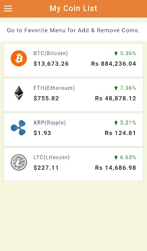 Live Coin Rate - CryptoCurrenc Screenshots