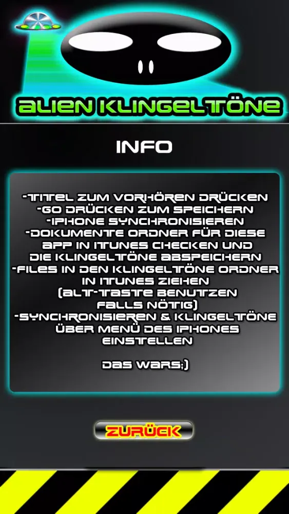 Alien und UFO Klingeltöne für Dein iPhone Gratis !! स्क्रीनशॉट