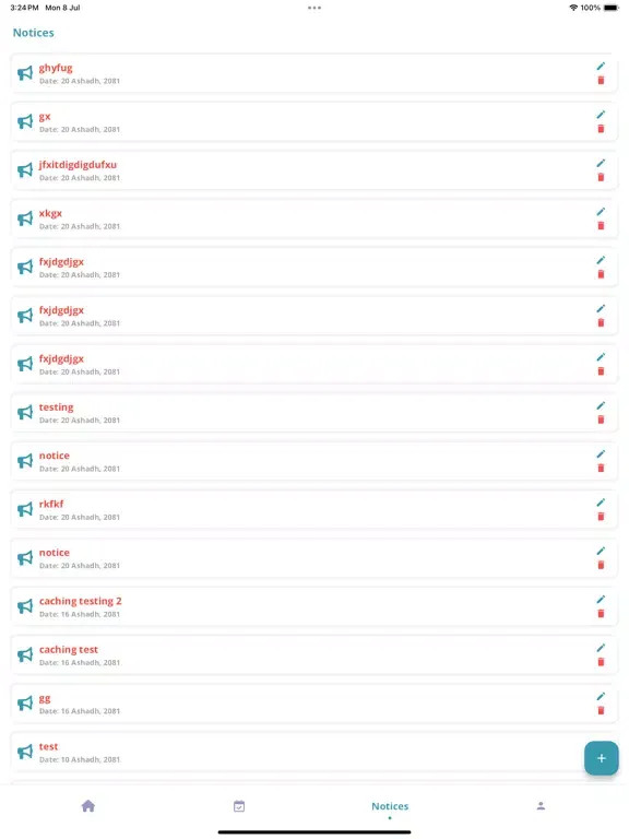 Tangkapan layar Nepal APF School iPad 