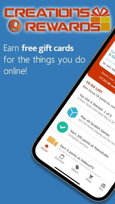 Скриншоты CreationsRewards Paid Surveys