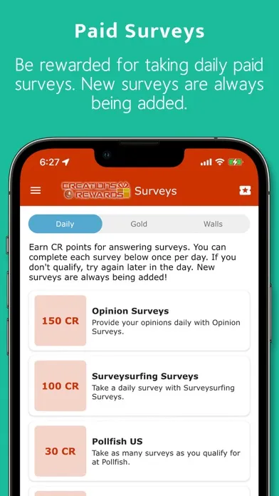 Скриншоты CreationsRewards Paid Surveys