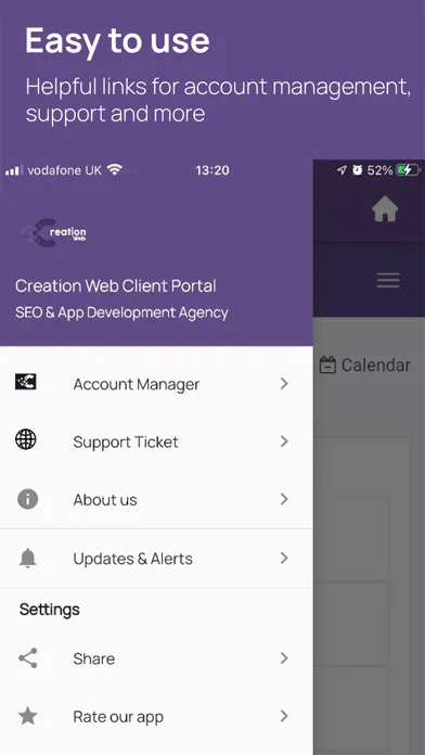 Creation Web Client Portal スクリーンショット
