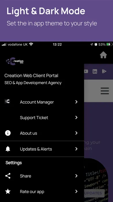 Creation Web Client Portal スクリーンショット