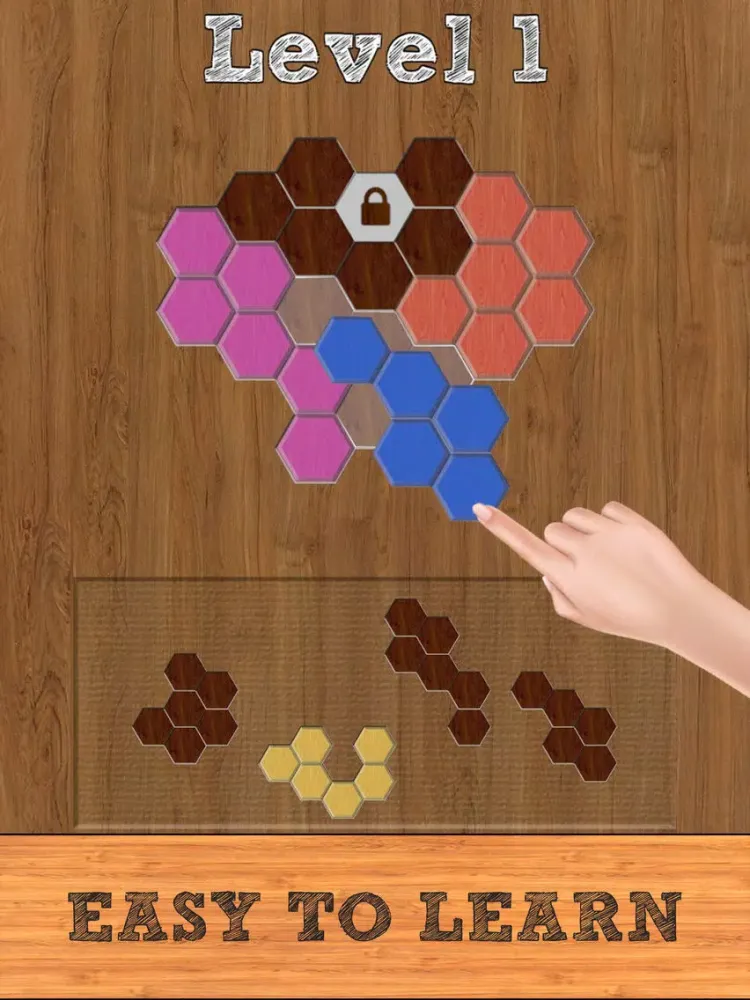 Woody Puzzle - Hexa Merged! iPad  스크린샷