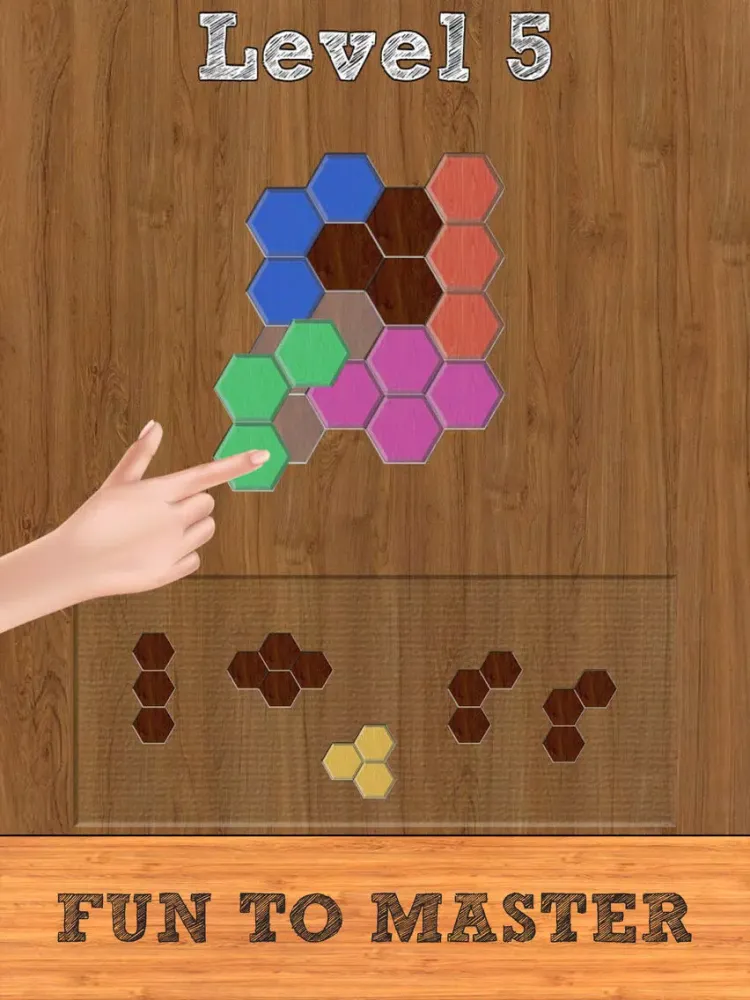 Woody Puzzle - Hexa Merged! iPad  스크린샷