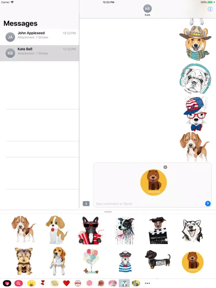 Dogs Lover Stickers iPad  স্ক্রিনশট