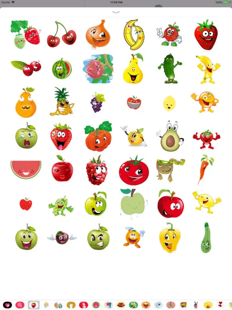 Fruit Face Emoji iPad  스크린샷