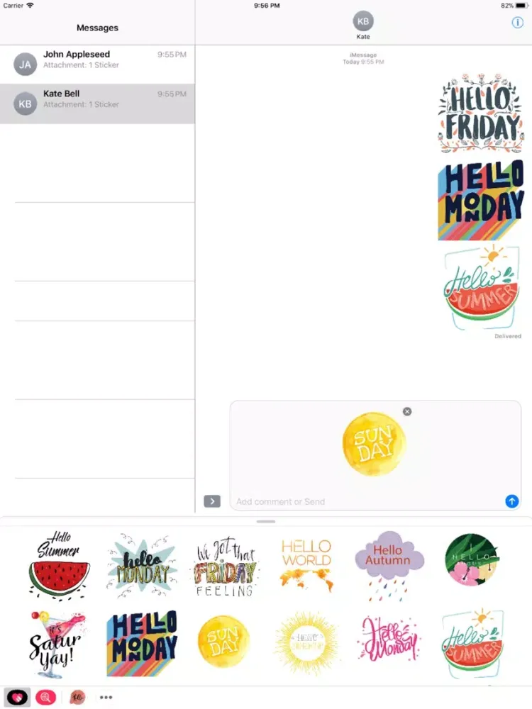 Ảnh chụp màn hình của Hello Creative Stickers iPad 
