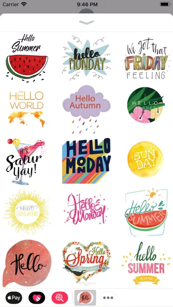 Ảnh chụp màn hình của Hello Creative Stickers