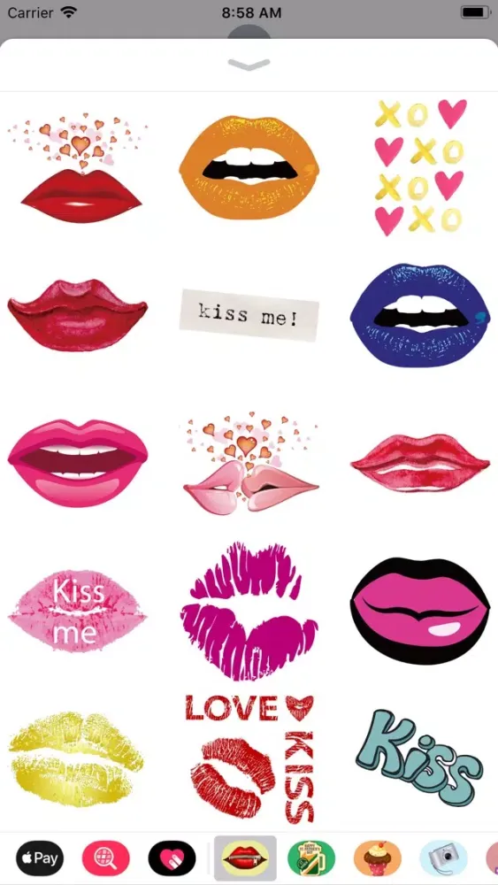 Kiss Me Stickers App应用截图