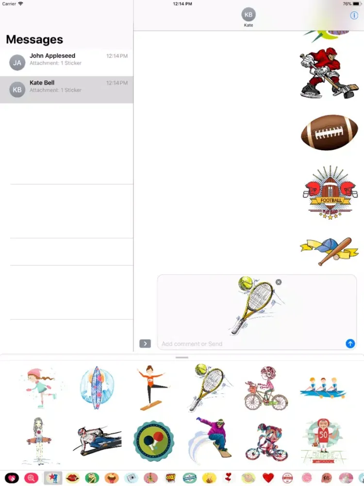 Sports All Stars Stickers iPad  スクリーンショット