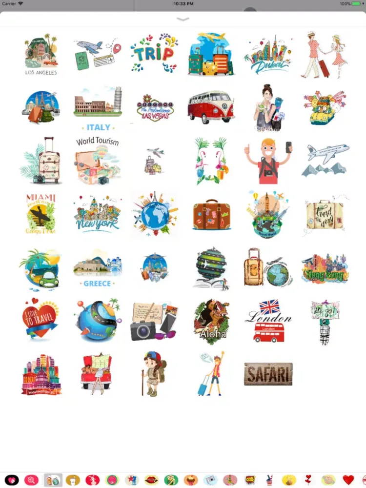 Travel the World Stickers iPad  Screenshots