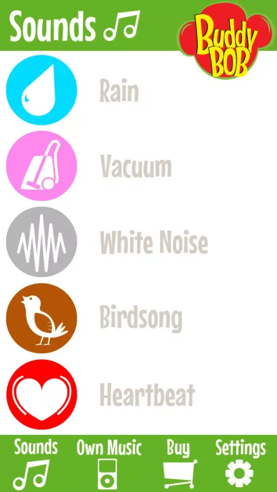 Sound Buddy baby calming sounds Screenshots